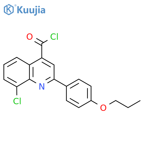 8-Chloro-2-(4-propoxyphenyl)quinoline-4-carbonyl chloride structure