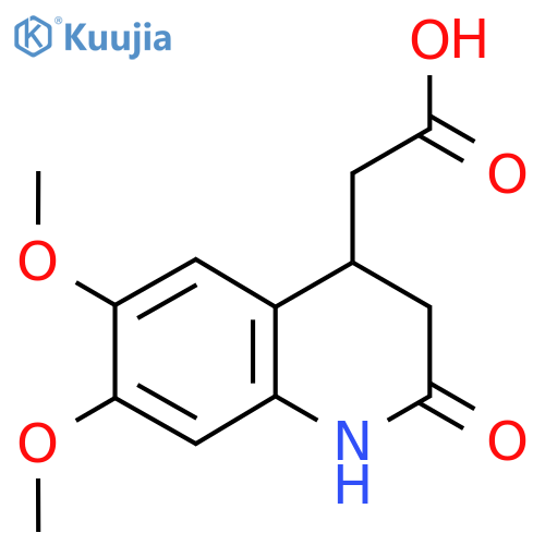 (6,7-Dimethoxy-2-oxo-1,2,3,4-tetrahydroquinolin-4-yl)acetic acid structure