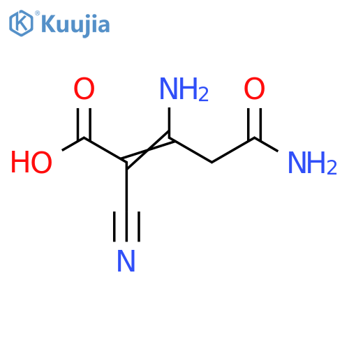 (2Z)-3,5-Diamino-2-cyano-5-oxopent-2-enoic acid structure