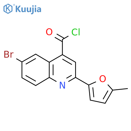 6-Bromo-2-(5-methyl-2-furyl)quinoline-4-carbonyl chloride structure