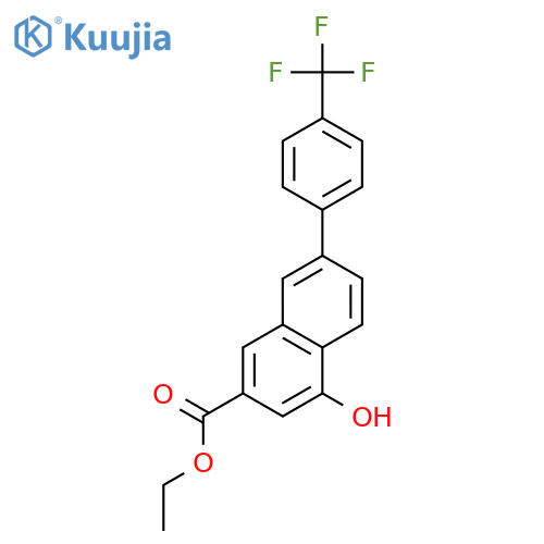 2-Naphthalenecarboxylic acid, 4-hydroxy-7-[4-(trifluoroMethyl)phenyl]-, ethyl ester structure