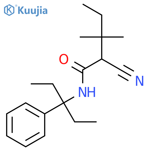 Pentanamide, 2-cyano-N-(1-ethyl-1-phenylpropyl)-3,3-dimethyl- structure