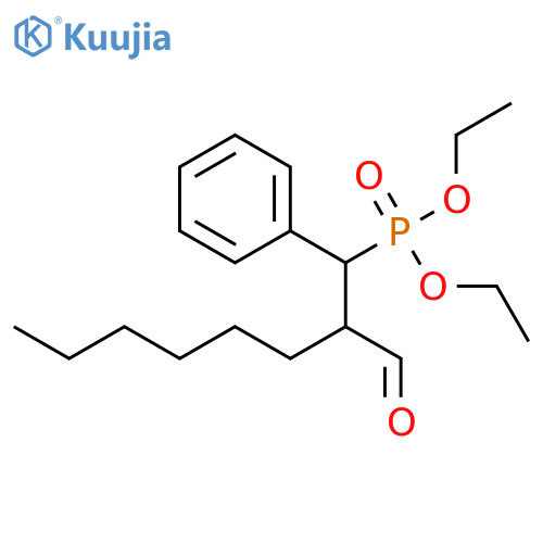 Phosphonic acid, (2-formyl-1-phenyloctyl)-, diethyl ester structure