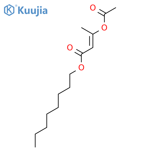 2-Butenoic acid, 3-(acetyloxy)-, octyl ester structure