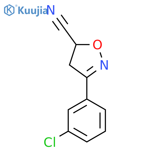 3-(3-Chlorophenyl)-4,5-dihydroisoxazole-5-carbonitrile structure