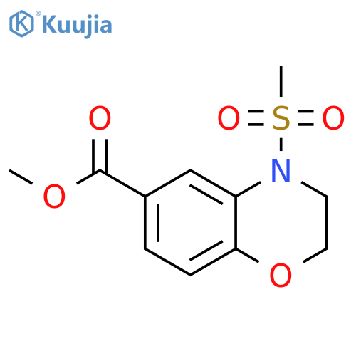 methyl 4-methanesulfonyl-3,4-dihydro-2H-1,4-benzoxazine-6-carboxylate structure