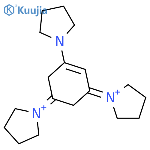 Pyrrolidinium, 1,1'-[5-(1-pyrrolidinyl)-4-cyclohexene-1,3-diylidene]bis- structure