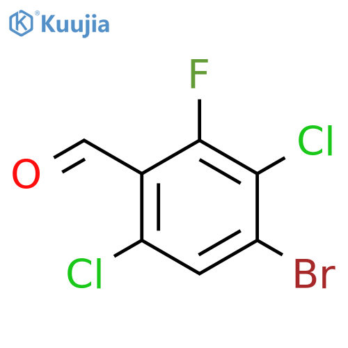 4-Bromo-2,5-dichloro-6-fluorobenzaldehyde structure