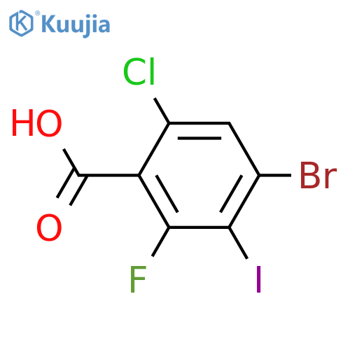 4-Bromo-2-chloro-6-fluoro-5-iodobenzoic acid structure