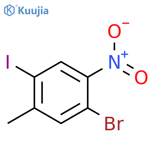 1-Bromo-4-iodo-5-methyl-2-nitrobenzene structure