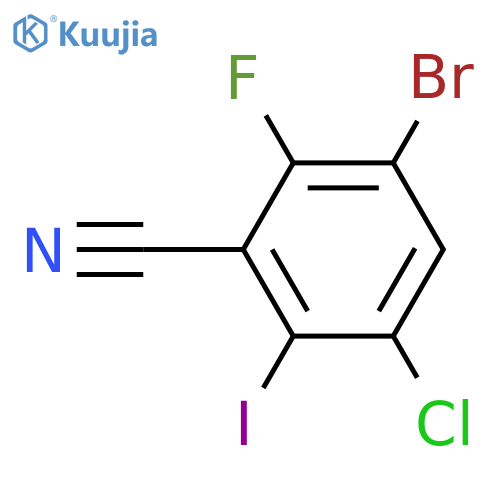 3-Bromo-5-chloro-2-fluoro-6-iodobenzonitrile structure