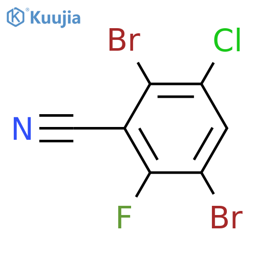 2,5-dibromo-3-chloro-6-fluorobenzonitrile structure
