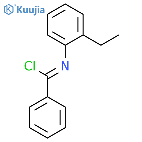Benzenecarboximidoyl chloride, N-(2-ethylphenyl)- structure