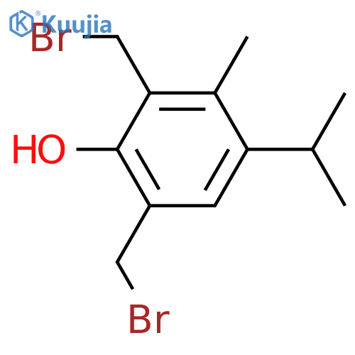 2,6-bis(bromomethyl)-3-methyl-4-propan-2-ylphenol structure
