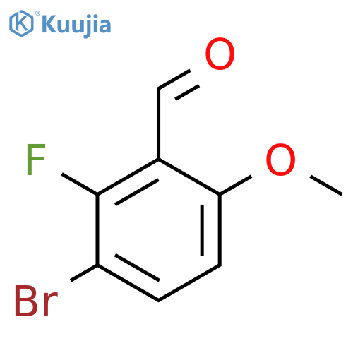 3-Bromo-2-fluoro-6-methoxybenzaldehyde structure