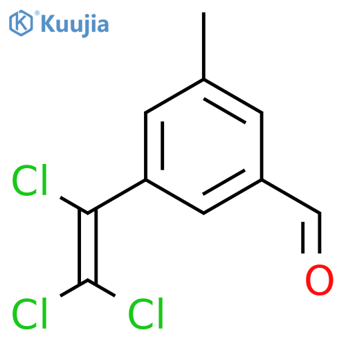 Benzaldehyde, 3-methyl-5-(trichloroethenyl)- structure