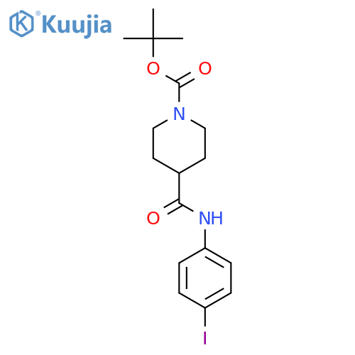 1-Piperidinecarboxylic acid, 4-[[(4-iodophenyl)amino]carbonyl]-, 1,1-dimethylethyl ester structure