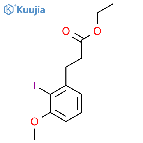 Ethyl 3-(2'-iodo-3'-methoxyphenyl)propionate structure
