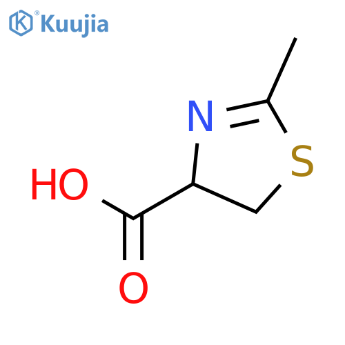 4-Thiazolecarboxylic acid, 4,5-dihydro-2-methyl-, (±)- structure
