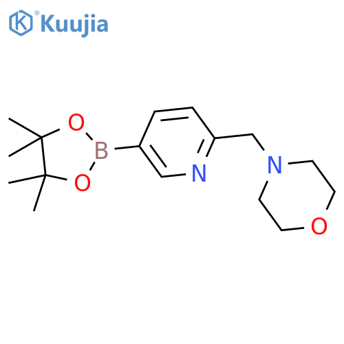 4-((5-(4,4,5,5-Tetramethyl-1,3,2-dioxaborolan-2-YL)pyridin-2-YL)methyl)morpholine structure