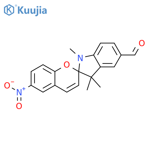 Spiro[2H-1-benzopyran-2,2'-[2H]indole]-5'-carboxaldehyde, 1',3'-dihydro-1',3',3'-trimethyl-6-nitro- structure