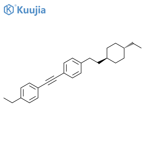 Benzene, 1-[2-(trans-4-ethylcyclohexyl)ethyl]-4-[(4-ethylphenyl)ethynyl]- structure