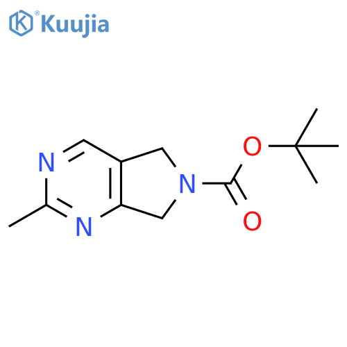 tert-butyl 2-methyl-5H,6H,7H-pyrrolo3,4-dpyrimidine-6-carboxylate structure