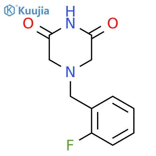 4-[(2-fluorophenyl)methyl]-2,6-Piperazinedione structure