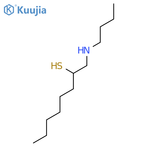 2-Octanethiol, 1-(butylamino)- structure