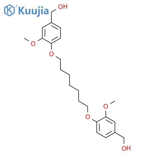 [4-[7-[4-(hydroxymethyl)-2-methoxyphenoxy]heptoxy]-3-methoxyphenyl]methanol structure