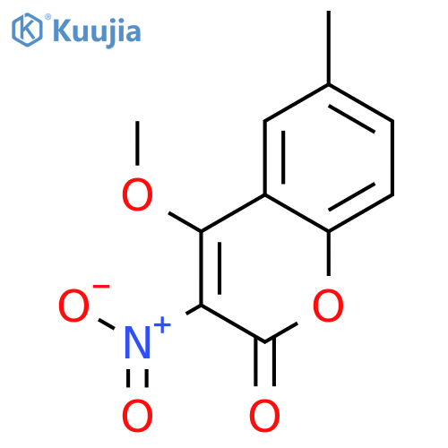 2H-1-Benzopyran-2-one, 4-methoxy-6-methyl-3-nitro- structure