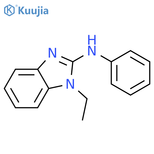 1-ethyl-N-phenylbenzimidazol-2-amine structure
