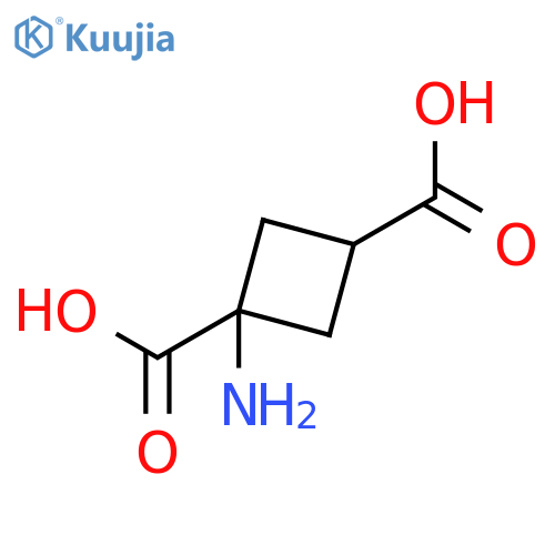 cis-1-aminocyclobutane-1,3-dicarboxylic acid;hydrochloride structure