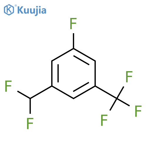 1-(Difluoromethyl)-3-fluoro-5-(trifluoromethyl)benzene structure