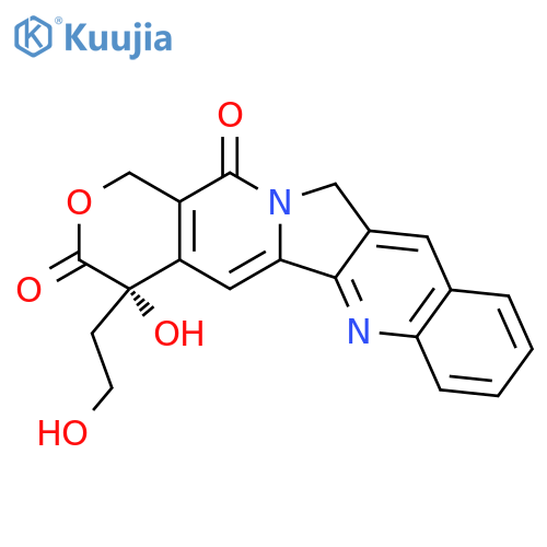 1H-Pyrano[3',4':6,7]indolizino[1,2-b]quinoline-3,14(4H,12H)-dione,4-hydroxy-4-(2-hydroxyethyl)-, (4S)- structure