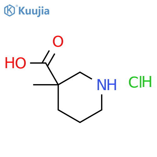 3-Methylpiperidine-3-carboxylic acid hydrochloride structure