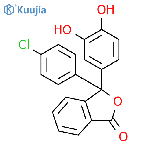 1(3H)-Isobenzofuranone, 3-(4-chlorophenyl)-3-(3,4-dihydroxyphenyl)- structure