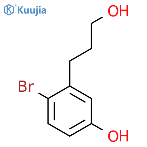 4-bromo-3-(3-hydroxypropyl)phenol structure