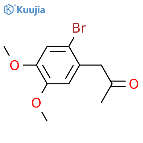 (6-Bromo-3,4-dimethoxyphenyl)acetone structure