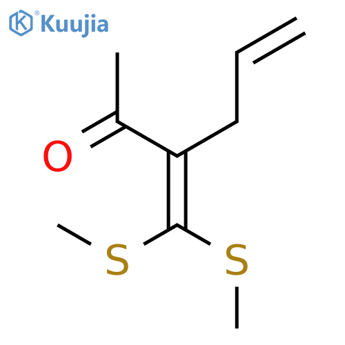 3-[bis(methylsulfanyl)methylidene]hex-5-en-2-one structure