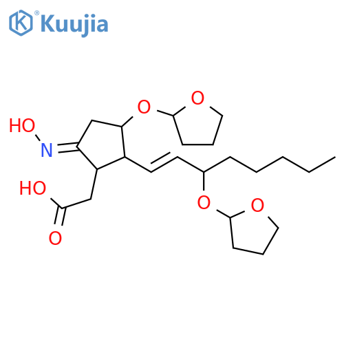 Cyclopentaneaceticacid,5-(hydroxyimino)-3-[(tetrahydro-2-furanyl)oxy]-2-[3-[(tetrahydro-2-furanyl)oxy]-1-octen-1-yl]- structure