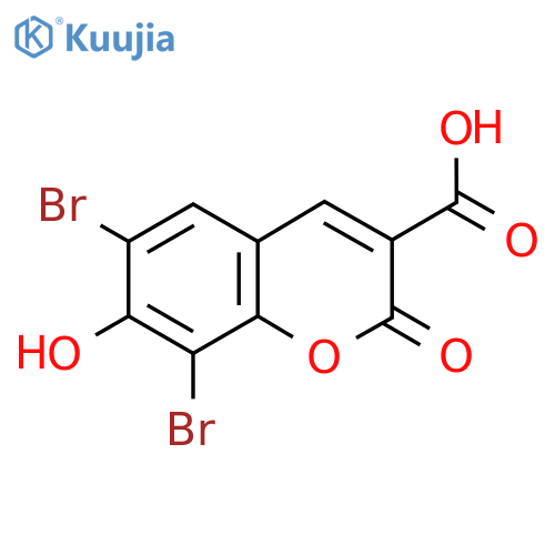 6,8-DIBROMO-7-HYDROXY-2-OXO-2H-CHROMENE-3-CARBOXYLIC ACID structure