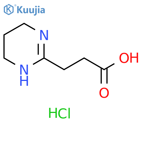 3-(1,4,5,6-tetrahydropyrimidin-2-yl)propanoic acid hydrochloride structure