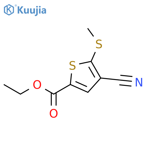 Ethyl 4-cyano-5-(methylthio)thiophene-2-carboxylate structure