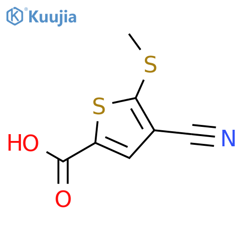 4-Cyano-5-methylsulfanylthiophene-2-carboxylic acid structure