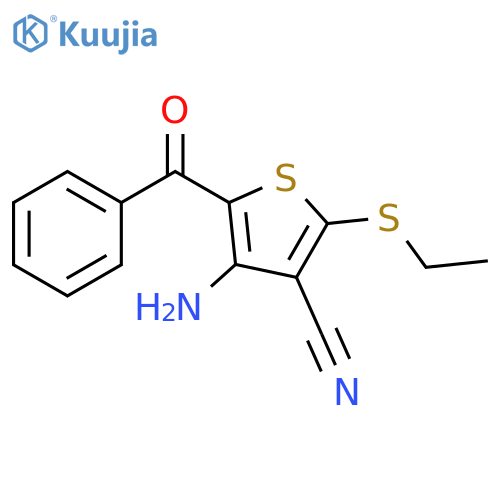 4-amino-5-benzoyl-2-(ethylsulfanyl)thiophene-3-carbonitrile structure