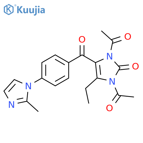 2H-Imidazol-2-one,1,3-diacetyl-4-ethyl-1,3-dihydro-5-[4-(2-methyl-1H-imidazol-1-yl)benzoyl]- structure