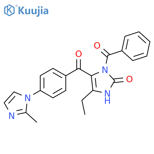 2H-Imidazol-2-one,1-benzoyl-4-ethyl-1,3-dihydro-5-[4-(2-methyl-1H-imidazol-1-yl)benzoyl]- structure