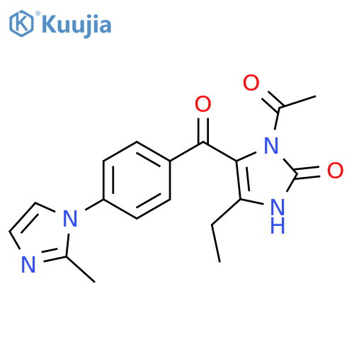 2H-Imidazol-2-one,1-acetyl-4-ethyl-1,3-dihydro-5-[4-(2-methyl-1H-imidazol-1-yl)benzoyl]- structure