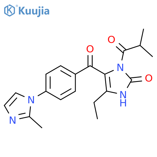 2H-Imidazol-2-one,4-ethyl-1,3-dihydro-5-[4-(2-methyl-1H-imidazol-1-yl)benzoyl]-1-(2-methyl-1-oxopropyl)- structure